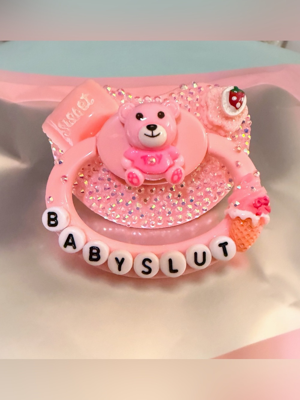 Adult Pink Bear Paci 🧸 Pacifier